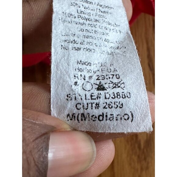 Love Notes Size M Red Lace Dress Bell Sleeves Oversized Zipper Classic Demure - Picture 6 of 11